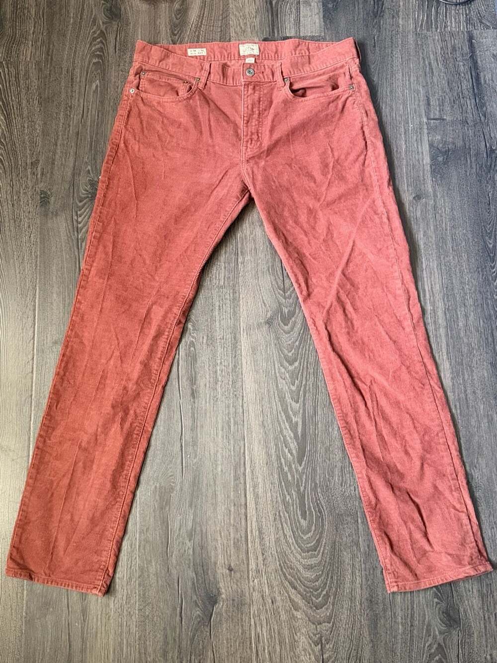J.Crew 484 Slim-Fit Corduroy Pants Red Men's Size 34x32